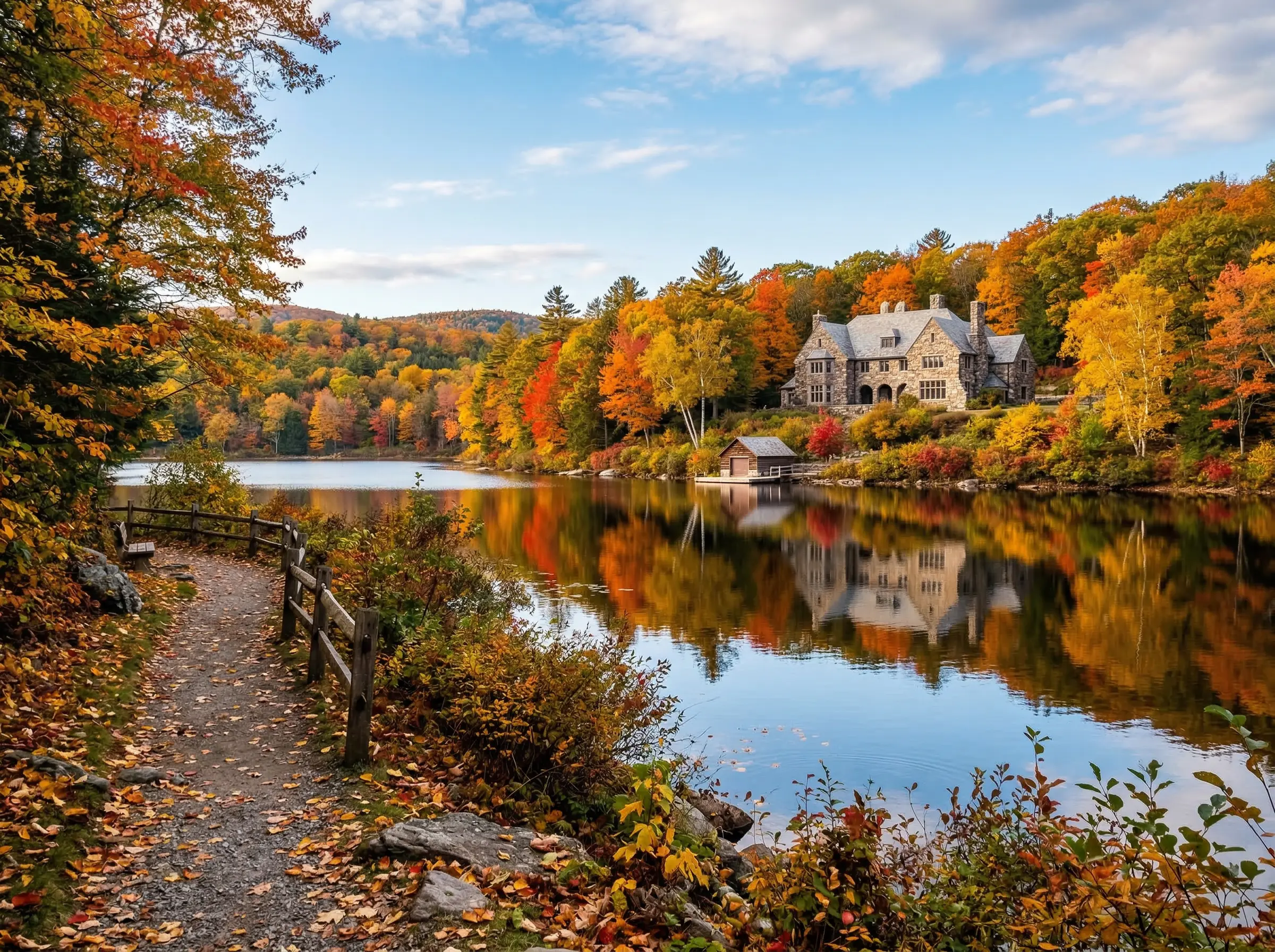 Beautiful New England scenery in Eastern MA